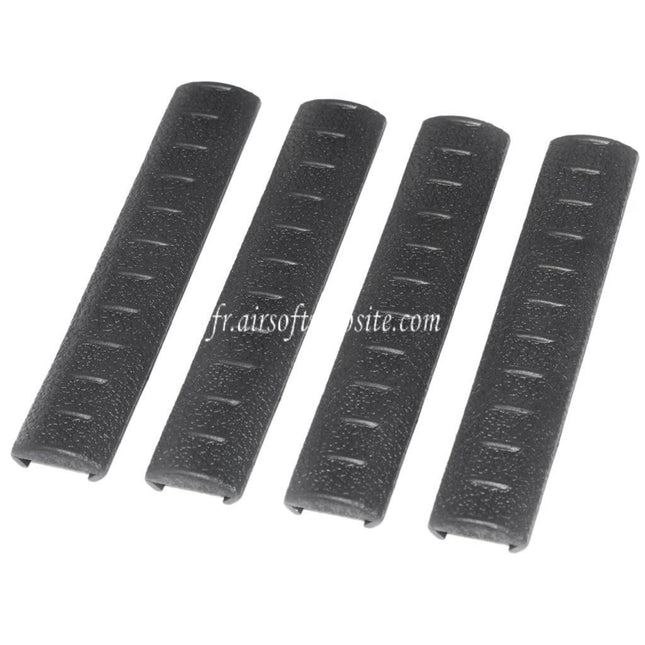 APS 4pièces Set Découpable 150mm KAC Caoutchouc Rail Couvre Convient pour 20mm Rail System Noir