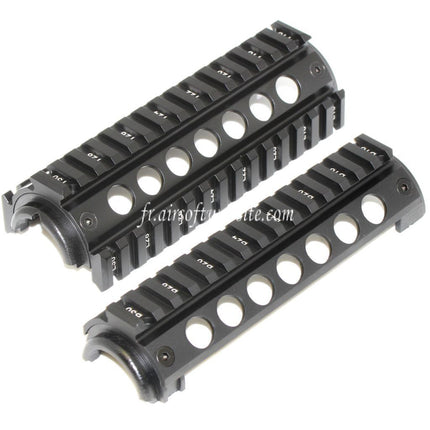APS CNC 155mm RIS Rail de Garde-Main Convient pour M4 M16 Série AEG Fusil Airsoft Noir