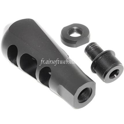 Airsoft Website 107mm Tanker Frein de Bouche Convient pour -14mm CCW sens antihoraire Canon Fusil