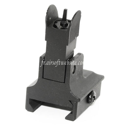 Airsoft Website Métal Rabattable Guidon Convient pour 20mm 1913 Picatinny Rail M4 M16 AEG Fusil