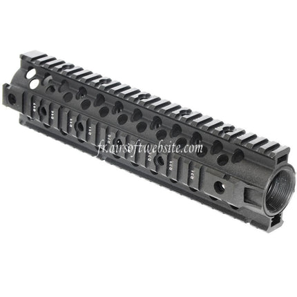 CYMA CNC Aluminum 255mm 10 Pouces Free Float RIS Rail de Garde-Main Convient pour M4 M16 Série AEG Fusil Airsoft Noir