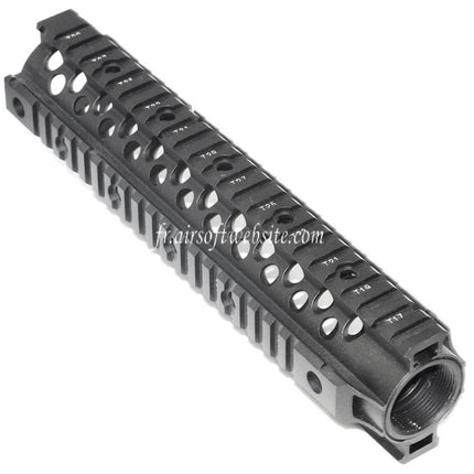 CYMA CNC Aluminum 255mm 10 Pouces Free Float RIS Rail de Garde-Main Convient pour M4 M16 Série AEG Fusil Airsoft Noir