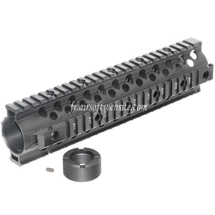 CYMA CNC Aluminum 255mm 10 Pouces Free Float RIS Rail de Garde-Main Convient pour M4 M16 Série AEG Fusil Airsoft Noir