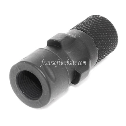 CYMA Métal Frein de Bouche Muzzle Adaptateur Convient pour CM041 CM049 MP5 AEG Fusil Airsoft Noir