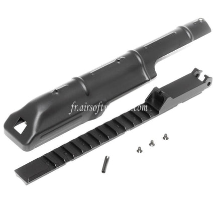 CYMA Upper Receiver Cover with 20mm Tactical Rail Sight Suitable for D-Boys JG Jing Gong Golden Eagle CYMA Tokyo Marui AKS74U Series AEG Airsoft Rifle Black