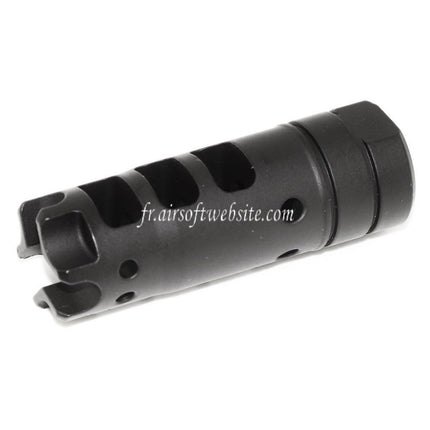 Airsoft Website 64mm Dragon 556 AK Style Métal Frein de Bouche Cache-Flamme Convient pour -14mm CCW sens antihoraire Canon Fusil Noir
