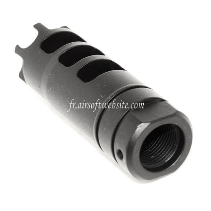 Airsoft Website 64mm Dragon 556 AK Style Métal Frein de Bouche Cache-Flamme Convient pour -14mm CCW sens antihoraire Canon Fusil Noir