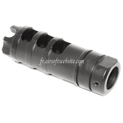 Airsoft Website 68mm Dragon AK Style Métal Frein de Bouche Cache-Flamme Convient pour -14mm CCW sens antihoraire Canon Fusil Noir