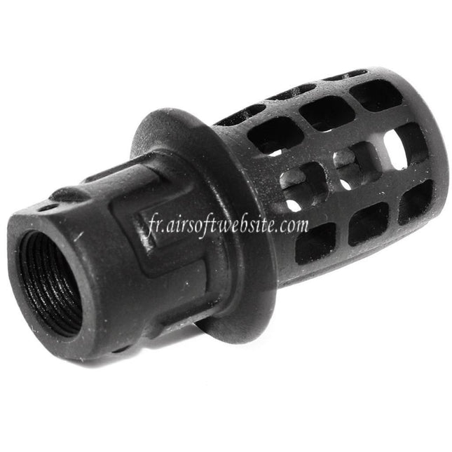 Airsoft Website 55mm Top Hat Frein de Bouche Frein de Bouche Cache-Flamme Convient pour -14mm CCW sens antihoraire Canon Fusil Noir