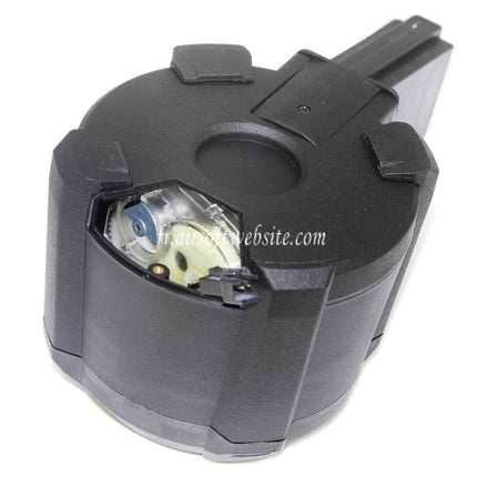 BATTLEAXE 1400 Rounds Sound Control Electric Drum Charger Suitable for M4 M16 Series AEG Airsoft Rifle Black