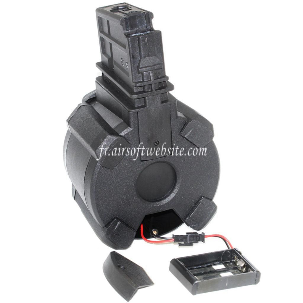 BATTLEAXE 1400 Billes Électrique Chargeur Tambour Convient pour G36 Série AEG Fusil Airsoft