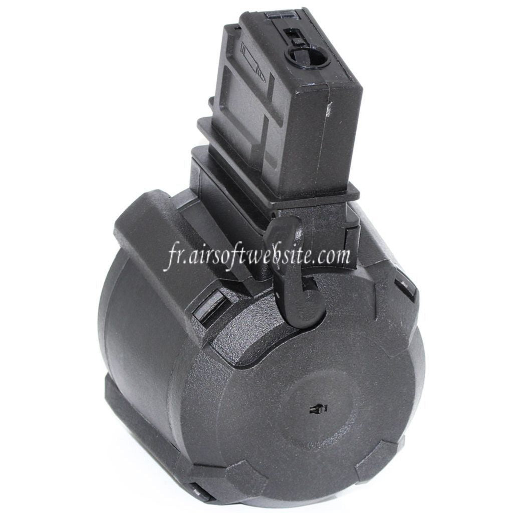 BATTLEAXE 1400 Billes Contrôle du son Électrique Chargeur Tambour Convient pour G36 Série AEG Fusil Airsoft