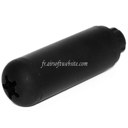 5KU 117mm Aluminium Poseidon Style Micro Silencieux Canon Extension Tube Convient pour -14mm CCW sens antihoraire Canon Fusil Airsoft Noir