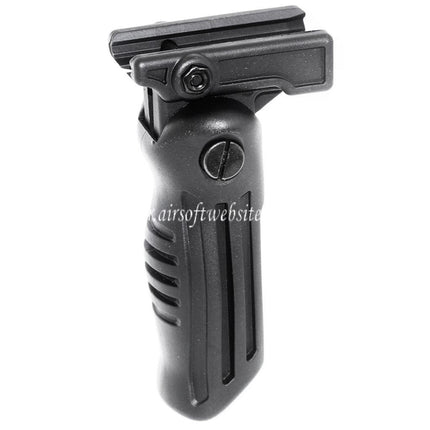 Airsoft Website Polymer Folding Tactical RIS Vertical Front Grip Suitable for 20mm Rail System Black