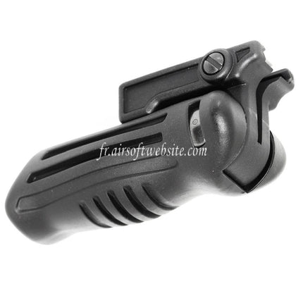 Airsoft Website Polymer Folding Tactical RIS Vertical Front Grip Suitable for 20mm Rail System Black