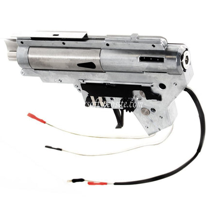 APS Quick Change Spring System Ambidextrous Silver Edge Extreme 8mm German Bearing V2 Version 2 Vitesse Boîte Convient pour M4 M16 Série AEG EBB Fusil Airsoft Arrière Câblage