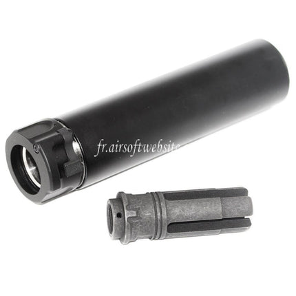 5KU 158mm SOCOM556 RC2 Silencieux avec Frein de Bouche Convient pour -14mm CCW sens antihoraire Canon Fusil Airsoft