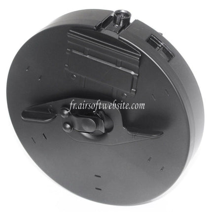 CYMA 450 BBs Hi-Cap Trommelmagazin Passend für CYMA Tokyo Marui King Arms Thompson M1A1 Serie SMG AEG Airsoft Gewehr Schwarz