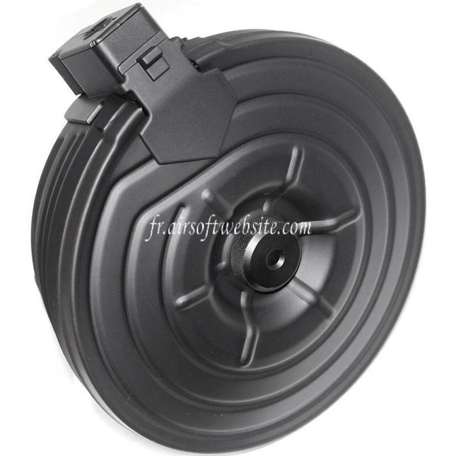 CYMA 2500 Billes Sheet Steel Wired & Contrôle du son Électrique Chargeur Tambour avec EU 220v Plug Charger Convient pour AK Série AEG Fusil Airsoft Noir