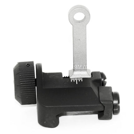 Airsoft Website KAC Style 300M Metall Klappvisier Passend für MK18 MOD-1 M4 M16 AEG Gewehr Schwarz/Silber