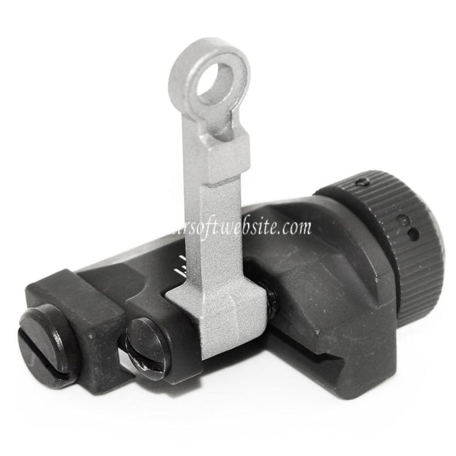 Airsoft Website KAC Style 300M Métal Rabattable Hausse Convient pour MK18 MOD-1 M4 M16 AEG Fusil Noir/Argent