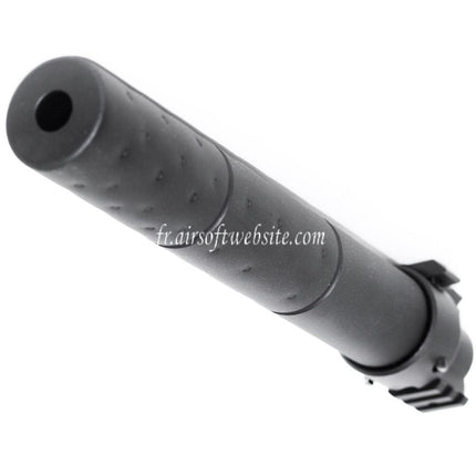 Airsoft Website 261mm CM072 SR25 Style QD Schalldämpfer mit Gas Block passend für AEG GBB Gewehr Schwarz