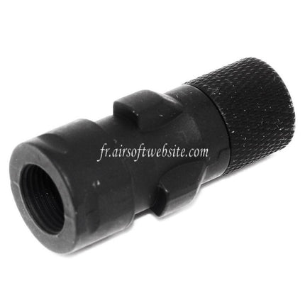 CYMA QD Frein de Bouche avec Muzzle Adaptateur Convient pour CM041 CM049 MP5 AEG Fusil Airsoft Noir