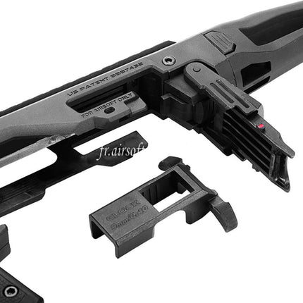 CAA Roni Pistolet Carabine Conversion Kit Convient pour KSC VFC Umarex Tokyo Marui G17 G18C G19 G23F Série GBB Pistolet Airsoft