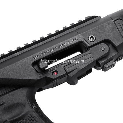 CAA Roni Pistolet Carabine Conversion Kit Convient pour KSC VFC Umarex Tokyo Marui G17 G18C G19 G23F Série GBB Pistolet Airsoft