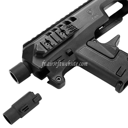 CAA Roni Pistolet Carabine Conversion Kit Convient pour KSC VFC Umarex Tokyo Marui G17 G18C G19 G23F Série GBB Pistolet Airsoft