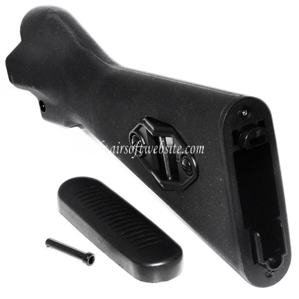 CYMA Métal Sangle Montage Polymère Fixed Crosse Convient pour MOD5 MP5 A4 AEG Fusil Airsoft Noir