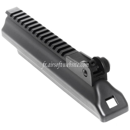 Airsoft Website Haut Boîtier Couverture avec 20mm Tactical Rail La hausse Convient pour CYMA Tokyo Marui AKS74U Série AEG Fusil Noir