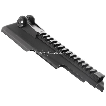 Airsoft Website Haut Boîtier Couverture avec 20mm Tactical Rail La hausse Convient pour CYMA Tokyo Marui AKS74U Série AEG Fusil Noir