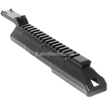 Airsoft Website 288mm Obere Gehäuseabdeckung mit 20mm taktischer Schiene Visier Passend für CYMA Tokyo Marui AKS74U Serie AEG Gewehr Schwarz