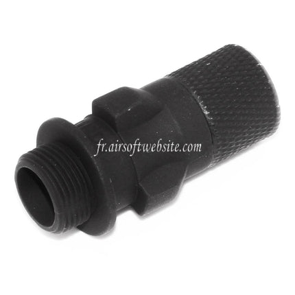 CYMA Métal Frein de Bouche Muzzle Adaptateur Convient pour CYMA CM041 PDW MP5 AEG Fusil Airsoft Noir