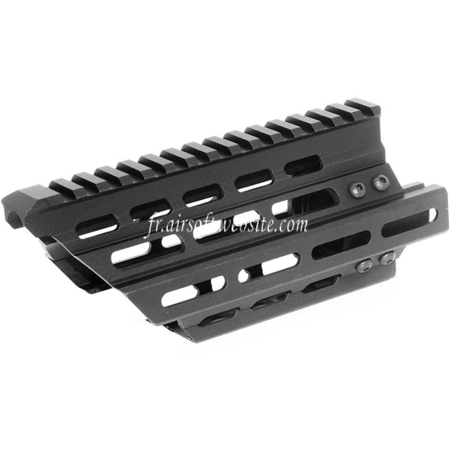 BATTLEAXE 166mm CNC P90 Keymod M-LOK RAS Rail de Garde-Main Convient pour Tokyo Marui P90 AEG Fusil Airsoft Noir