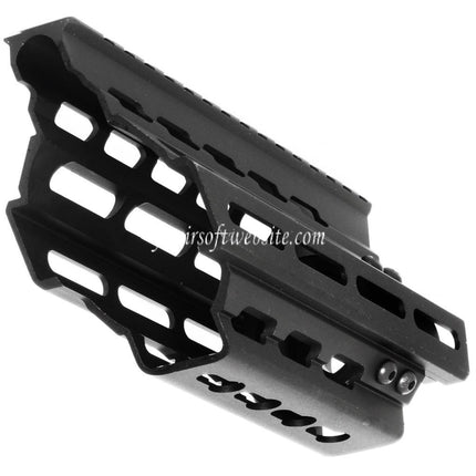 BATTLEAXE 166mm CNC P90 Keymod M-LOK RAS Handschutzschiene passend für Tokyo Marui P90 AEG Airsoft Gewehr Schwarz