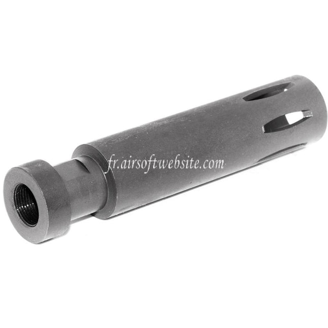 Airsoft Website 119mm XM177 E2 Frein de Bouche Cache-Flamme Convient pour +14mm CW sens horaire Fileté Canon Fusil