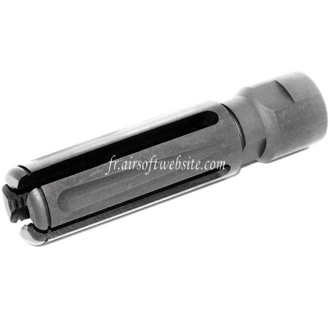 Airsoft Website 240F-M60 7.62 Style Frein de Bouche Cache-Flamme Convient pour -14mm CCW sens antihoraire Canon Fusil