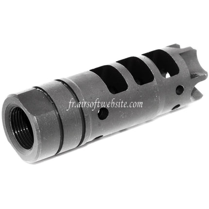 Airsoft Website 65mm LANTAC Dragon Style DGN556 Mündungsbremse Passend für +14mm CW Gewindelauf Gewehr