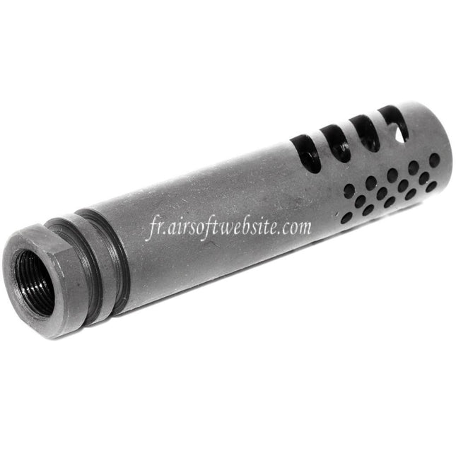 Airsoft Website 102mm Multi Port Métal Frein de Bouche Cache-Flamme Convient pour -14mm CCW sens antihoraire Canon Fusil