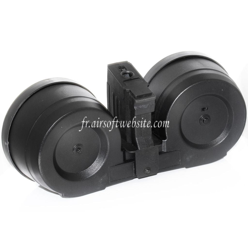 BATTLEAXE 2500 Billes Électrique Contrôle du son Chargeur Tambour Convient pour AK Série AEG Fusil Airsoft Noir