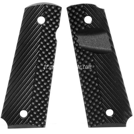 Airsoft Website Plastique Poignée Couvre (Différents styles) Convient pour DOUBLE BELL ARMY AW WE KJ Tokyo Marui M1911 M.E.U Série 70 M45A1 WARRIOR GBB Pistolet Noir