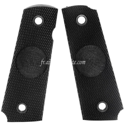 Airsoft Website Plastique Poignée Couvre (Différents styles) Convient pour DOUBLE BELL ARMY AW WE KJ Tokyo Marui M1911 M.E.U Série 70 M45A1 WARRIOR GBB Pistolet Noir