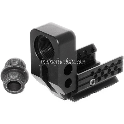 5KU SAS Rallongé Kit Convient pour WE (WE-TECH) Tokyo Marui G19 Série GBB Pistolet Airsoft Noir