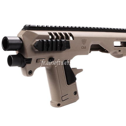 CAA Roni Pistolet Carabine Conversion Kit Convient pour KSC VFC Umarex Tokyo Marui G17 G18C G19 G23F Série GBB Pistolet Airsoft