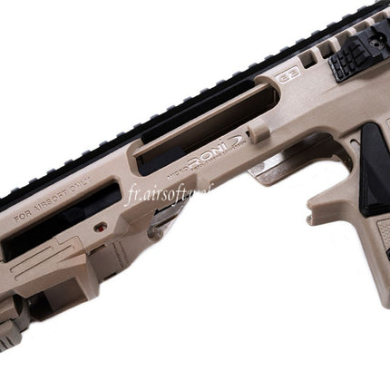 CAA Roni Pistolet Carabine Conversion Kit Convient pour KSC VFC Umarex Tokyo Marui G17 G18C G19 G23F Série GBB Pistolet Airsoft