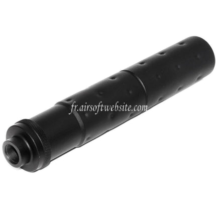 CYMA 195mm MK23 Style Silencer Barrel Extension Fits -14mm CCW Counter Clockwise Airsoft Rifle Barrel Black