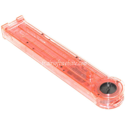 DOUBLE BELL 300 Billes Hi-Cap Chargeur Convient pour Tokyo Marui / Classic Army / KS / Jing Gong JG / CYMA / DOUBLE BELL P90 Série AEG Fusil Airsoft Translucide Rose