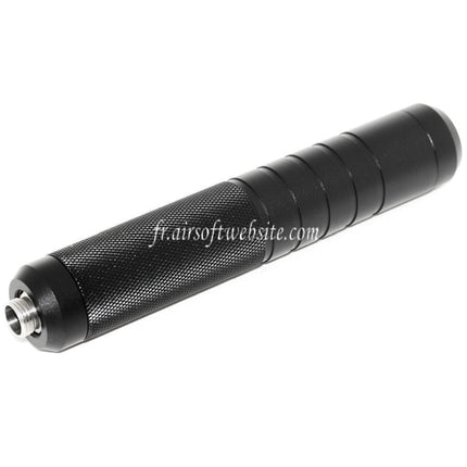 Airsoft Website 146mm 5.75 Pouces Noise Damping Bowl Silencieux Canon Extension Tube +/-14mm CW/CCW fileté Canon Airsoft